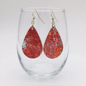 Custom Laser Cut Copper Acrylic Earrings